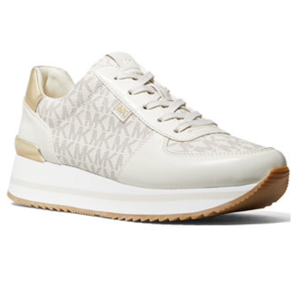 Michael Kors Women's Cream and Gold Sneakers